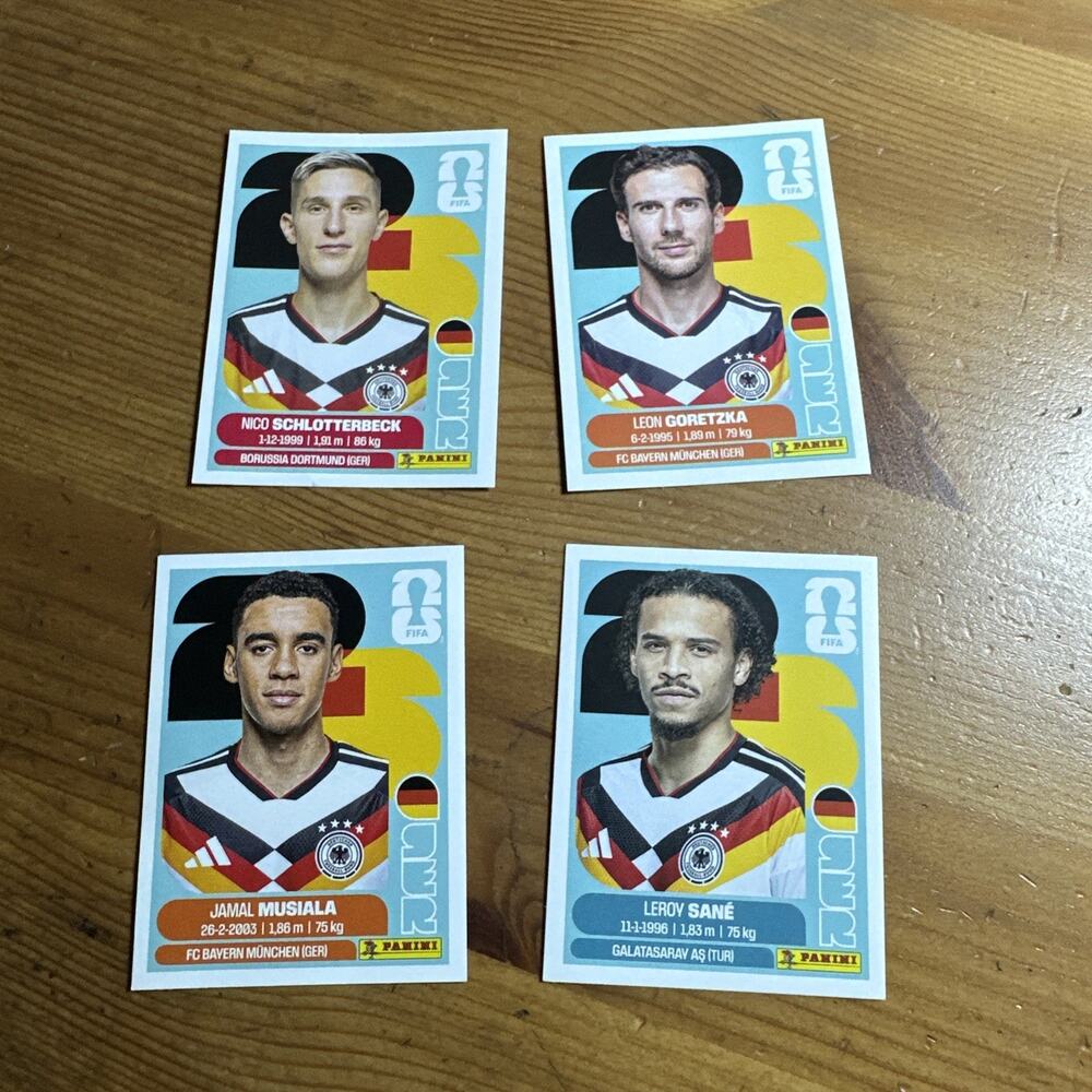 Panini FIFA World Cup 2026 Germany Sticker Lot – 4 Stickers 5/14/15/18